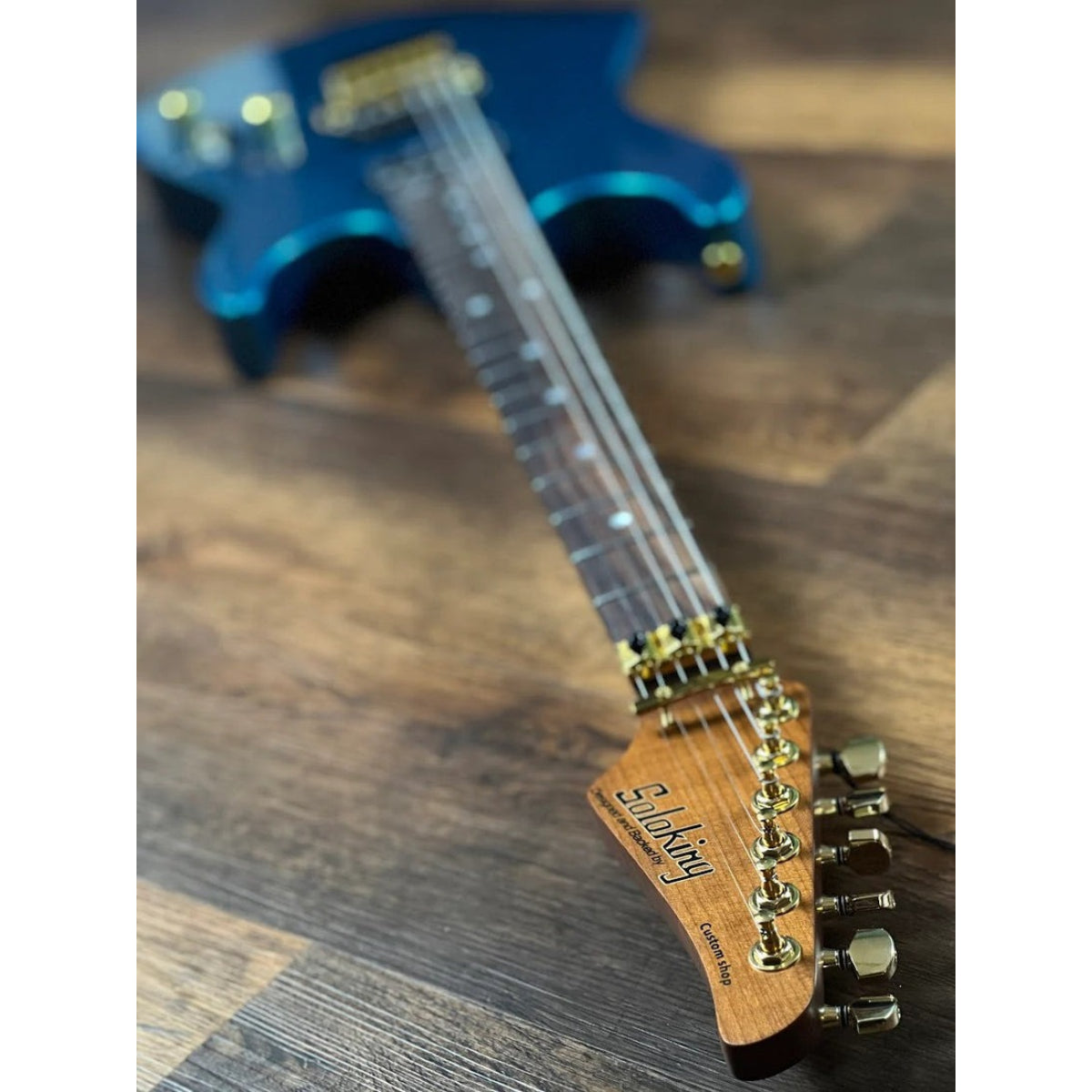 Đàn Guitar Điện Soloking MS1 Custom 24 HH FR Flat Top, Miami Blue Nafiri Special Run
