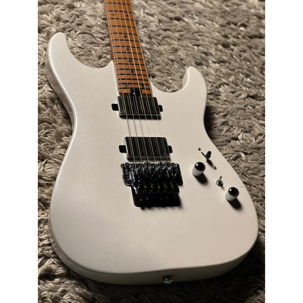 Đàn Guitar Điện Soloking MS1 Custom 24 HH FR Flat Top, Pearl White Metallic Nafiri Special Run