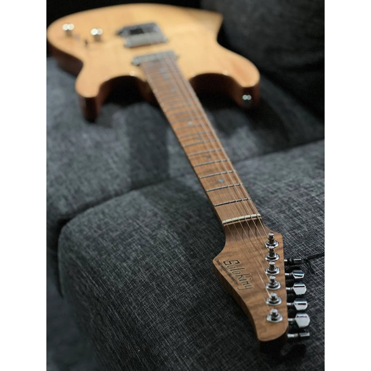 Đàn Guitar Điện Soloking MS1 Custom 24 HH Flat Top FMN, Roasted Flame Maple Neck, Natural Gloss