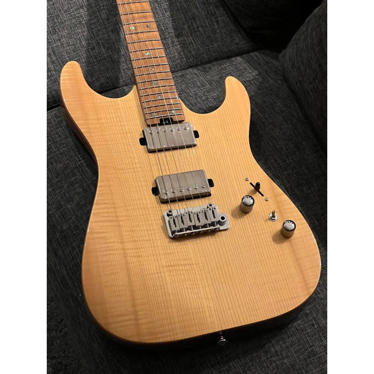 Đàn Guitar Điện Soloking MS1 Custom 24 HH Flat Top FMN, Roasted Flame Maple Neck, Natural Gloss
