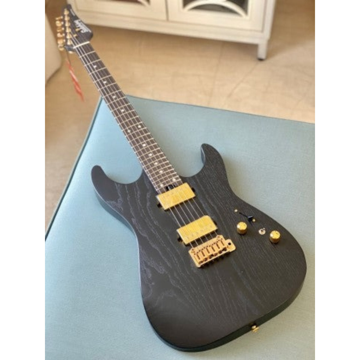 Đàn Guitar Điện Soloking MS1 Custom 24 HH Flat Top, Open Pore Black Satin Nafiri Special Run