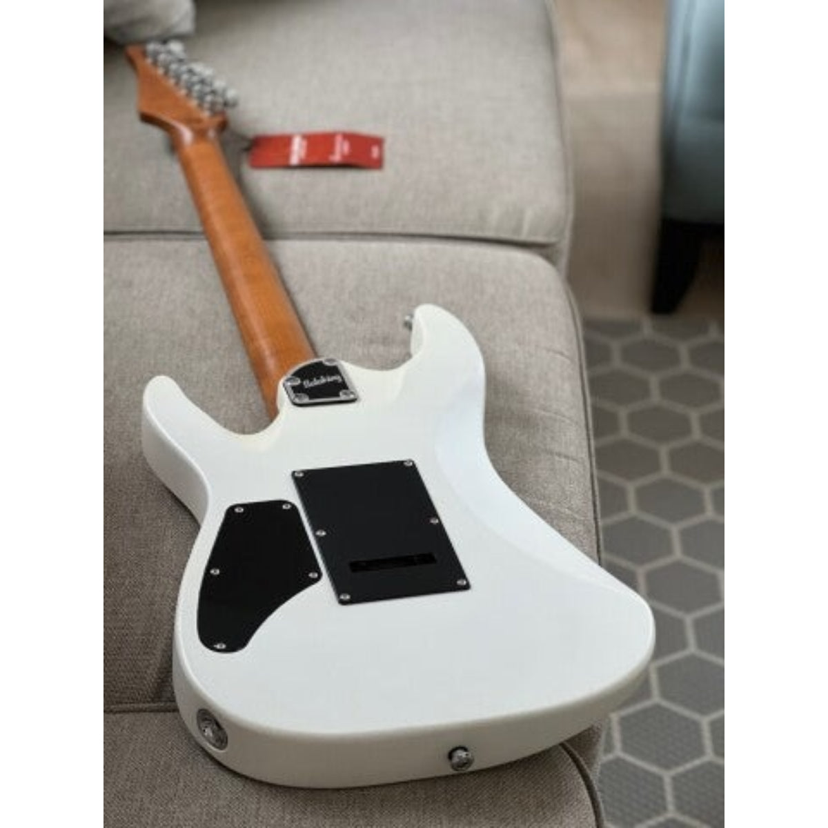 Đàn Guitar Điện Soloking MS1 Custom 24 HH Flat Top, Roasted Maple Neck, Satin White Matte
