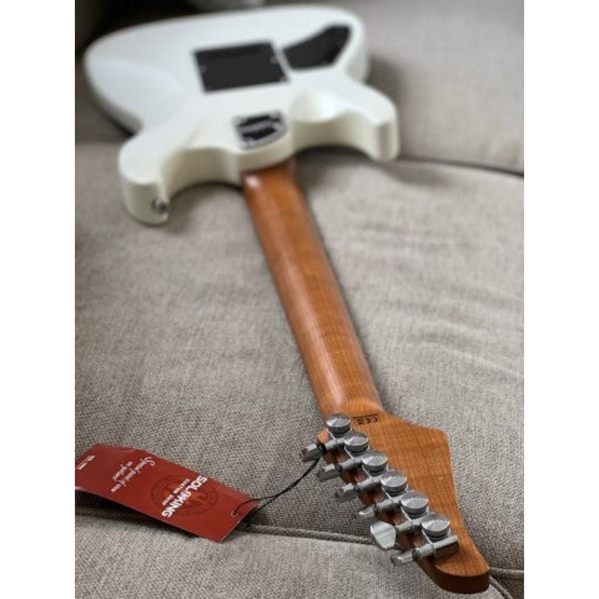 Đàn Guitar Điện Soloking MS1 Custom 24 HH Flat Top, Roasted Maple Neck, Satin White Matte