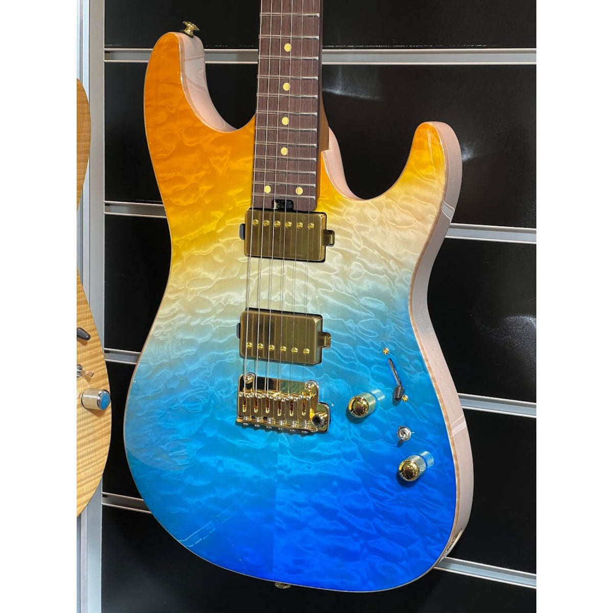 Đàn Guitar Điện Soloking MS1 Custom 24 HH QMT Elite, Beach Surf Fade