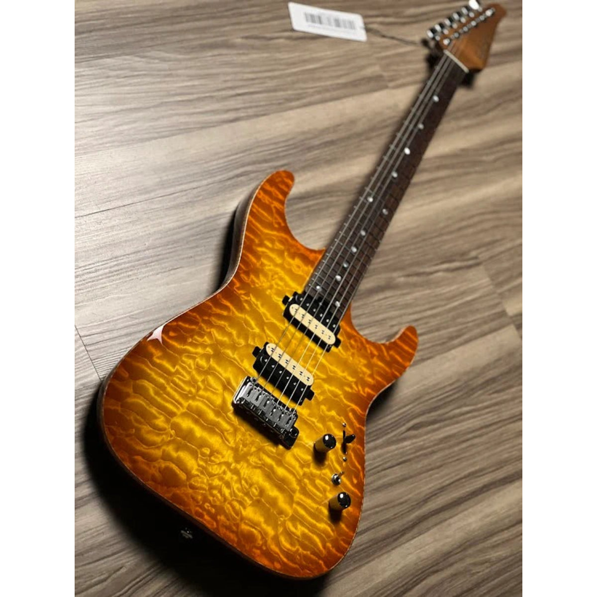 Đàn Guitar Điện Soloking MS1 Custom 24 HH Quilt Flat Top, Rosewood FB, Honeyburst Nafiri Special Run