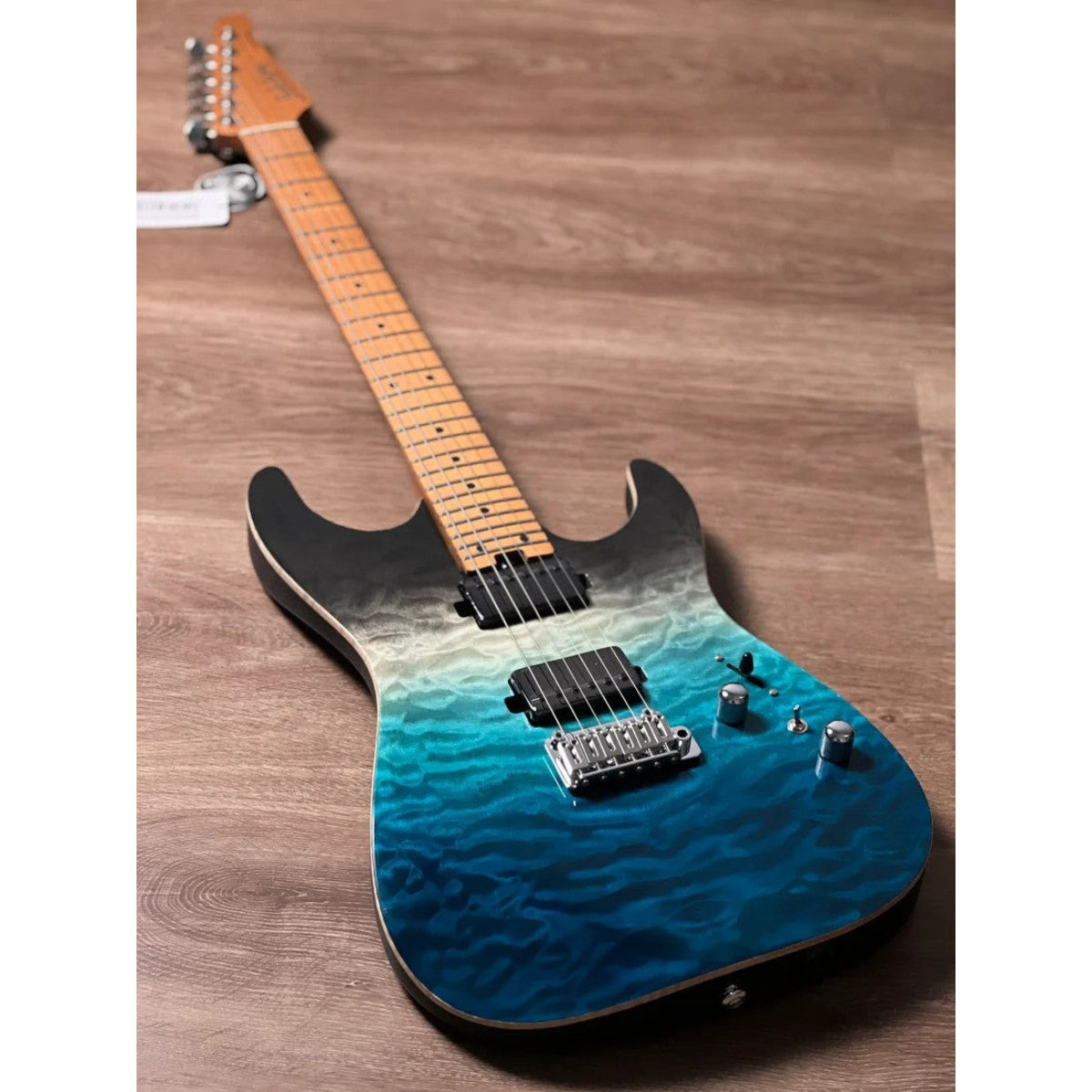 Đàn Guitar Điện Soloking MS1 Custom 24 HH Quilt, Roasted Maple FB, Ocean Storm Double Wipeout JESCAR