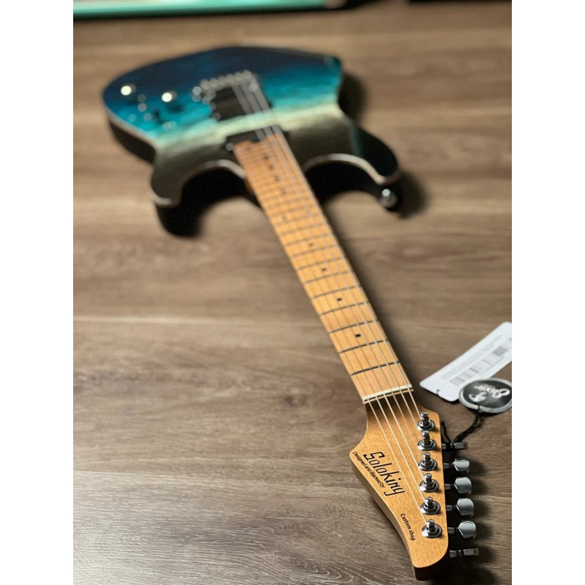 Đàn Guitar Điện Soloking MS1 Custom 24 HH Quilt, Roasted Maple FB, Ocean Storm Double Wipeout JESCAR