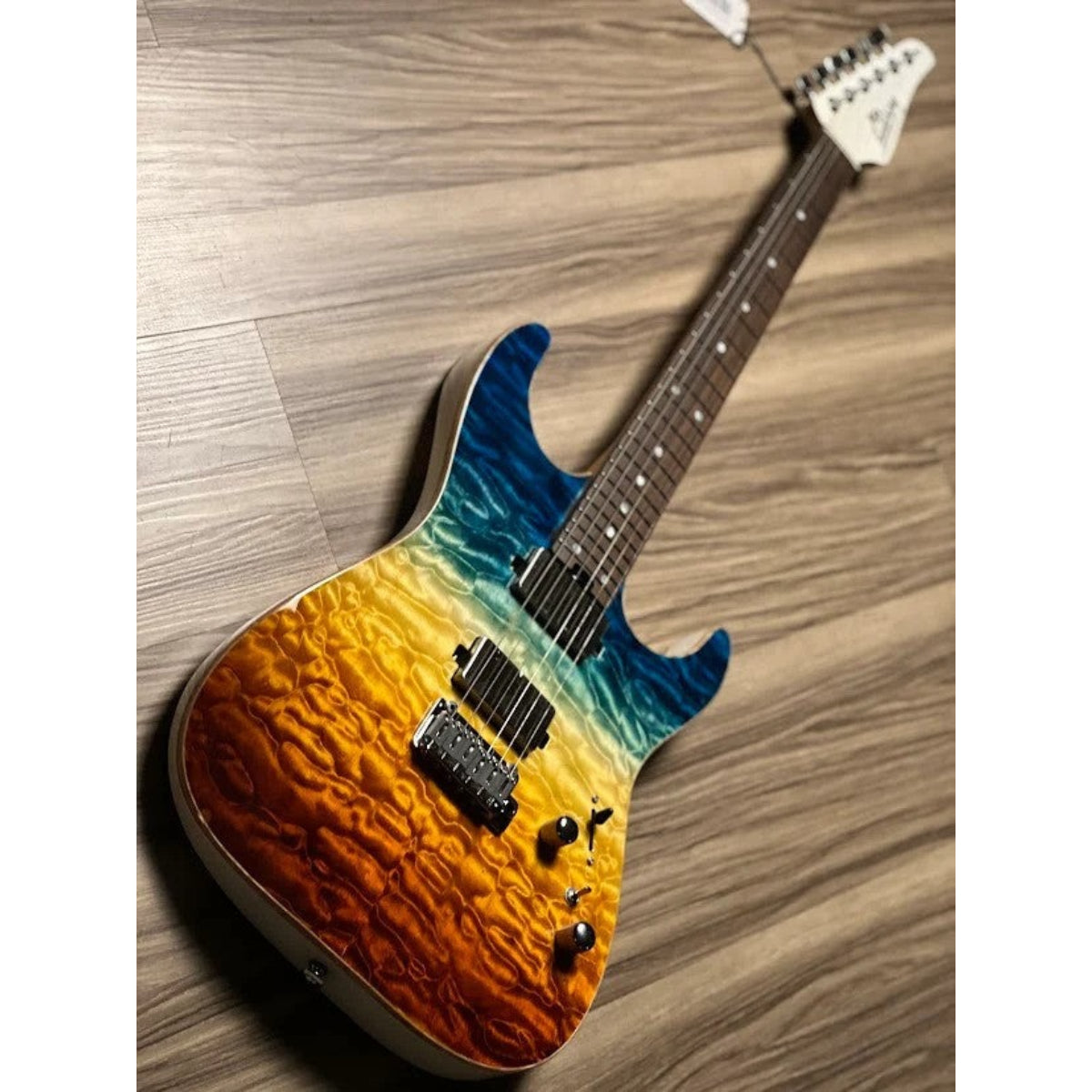 Đàn Guitar Điện Soloking MS1 Custom 24 HH Quilt, Rosewood FB, Beach Sunset Surf Fade JESCAR