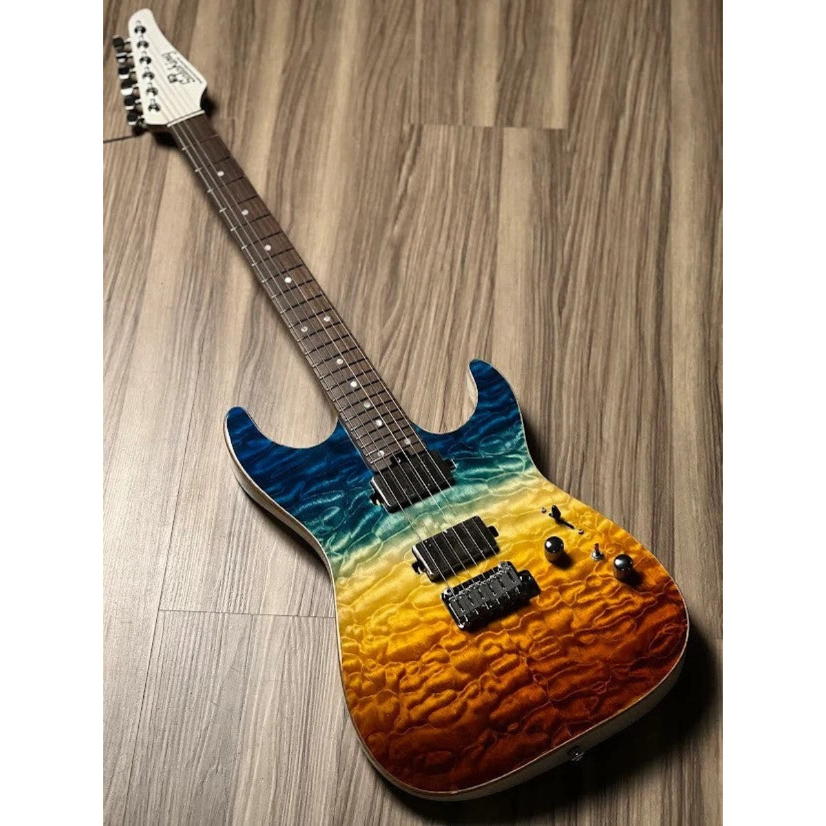 Đàn Guitar Điện Soloking MS1 Custom 24 HH Quilt, Rosewood FB, Beach Sunset Surf Fade JESCAR