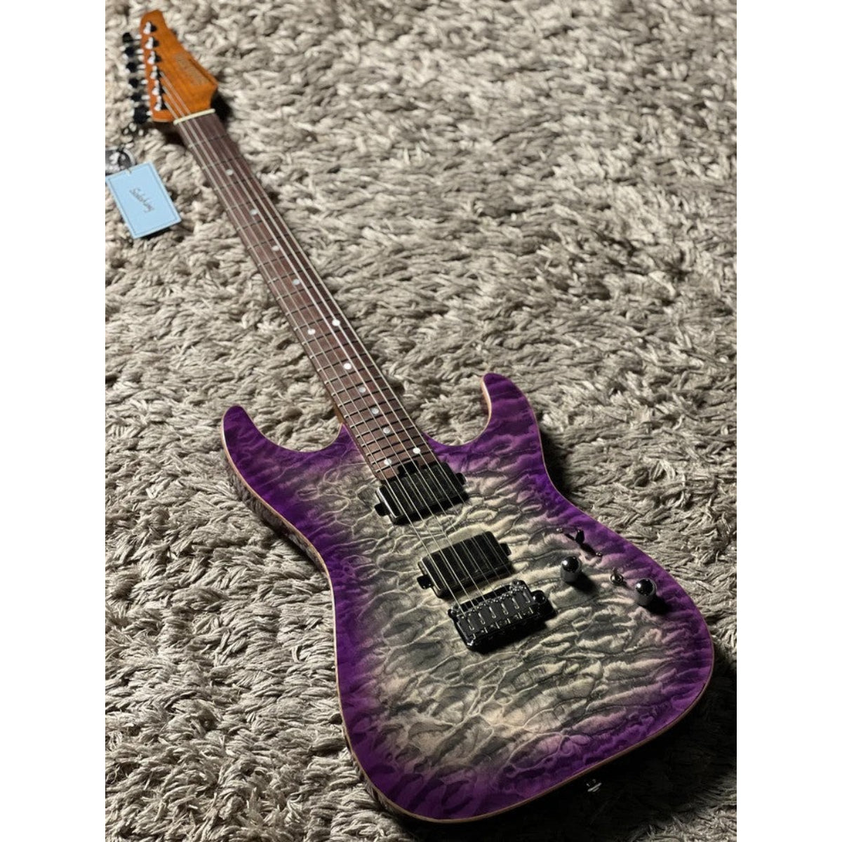 Đàn Guitar Điện Soloking MS1 Custom 24 HH Quilt, Rosewood FB, Charcoal Purple Burst Nafiri Special Run