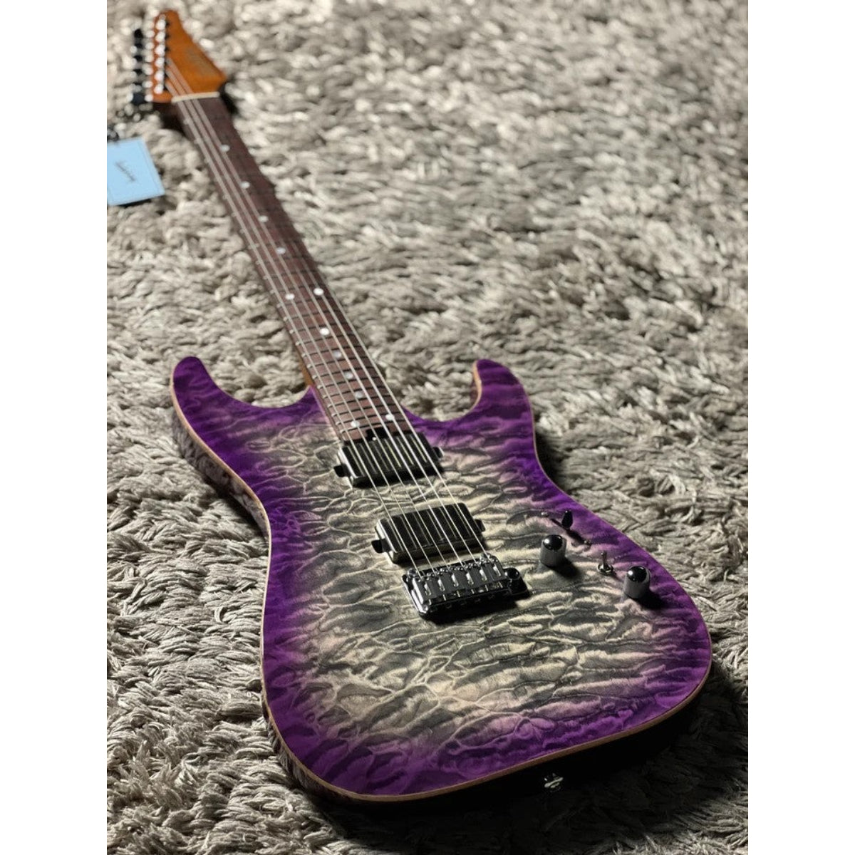 Đàn Guitar Điện Soloking MS1 Custom 24 HH Quilt, Rosewood FB, Charcoal Purple Burst Nafiri Special Run