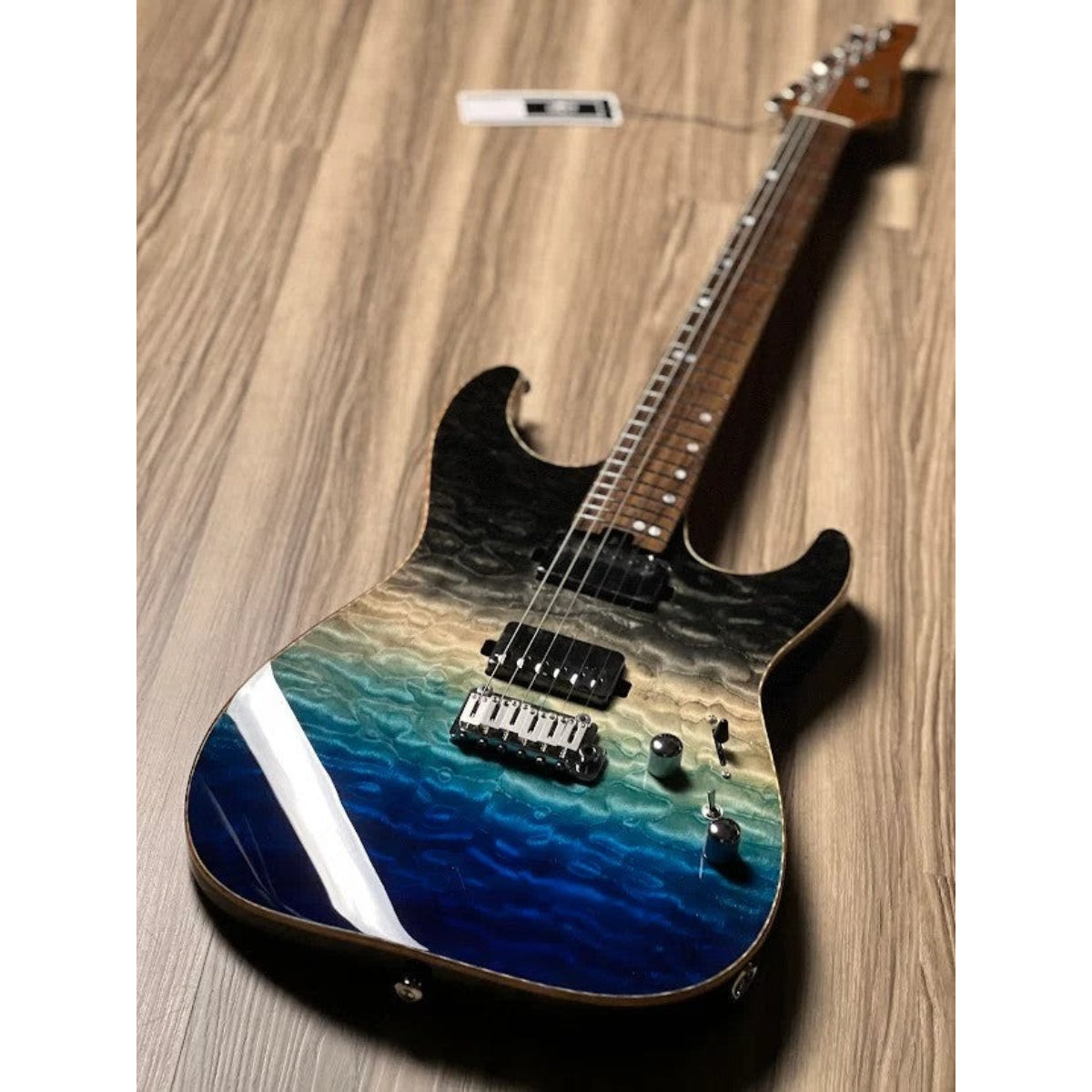 Đàn Guitar Điện Soloking MS1 Custom 24 HH Quilt, Rosewood FB, Ocean Storm Double Wipeout JESCAR