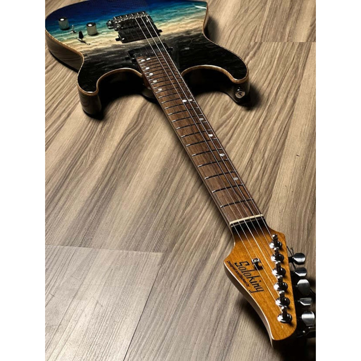 Đàn Guitar Điện Soloking MS1 Custom 24 HH Quilt, Rosewood FB, Ocean Storm Double Wipeout JESCAR