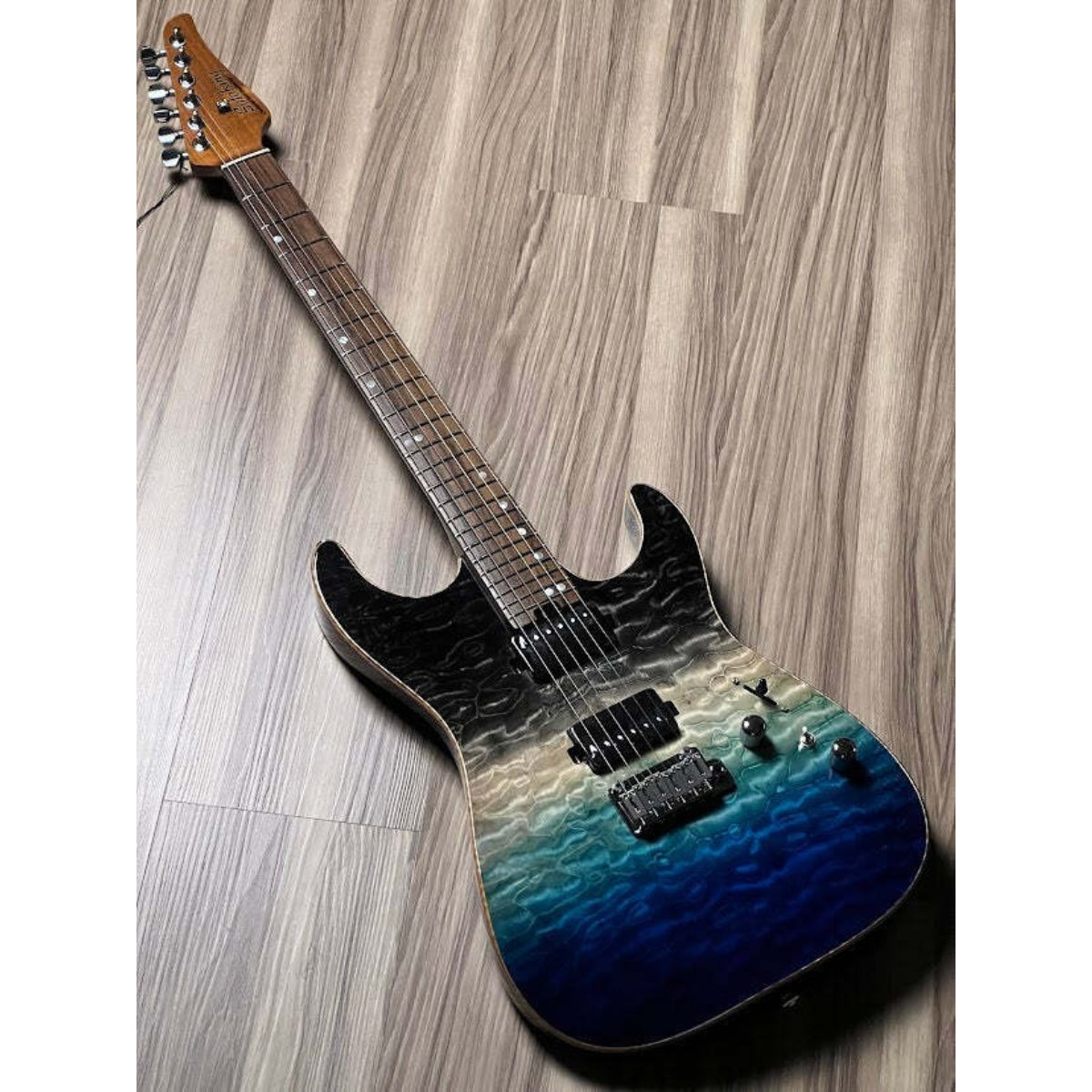 Đàn Guitar Điện Soloking MS1 Custom 24 HH Quilt, Rosewood FB, Ocean Storm Double Wipeout JESCAR