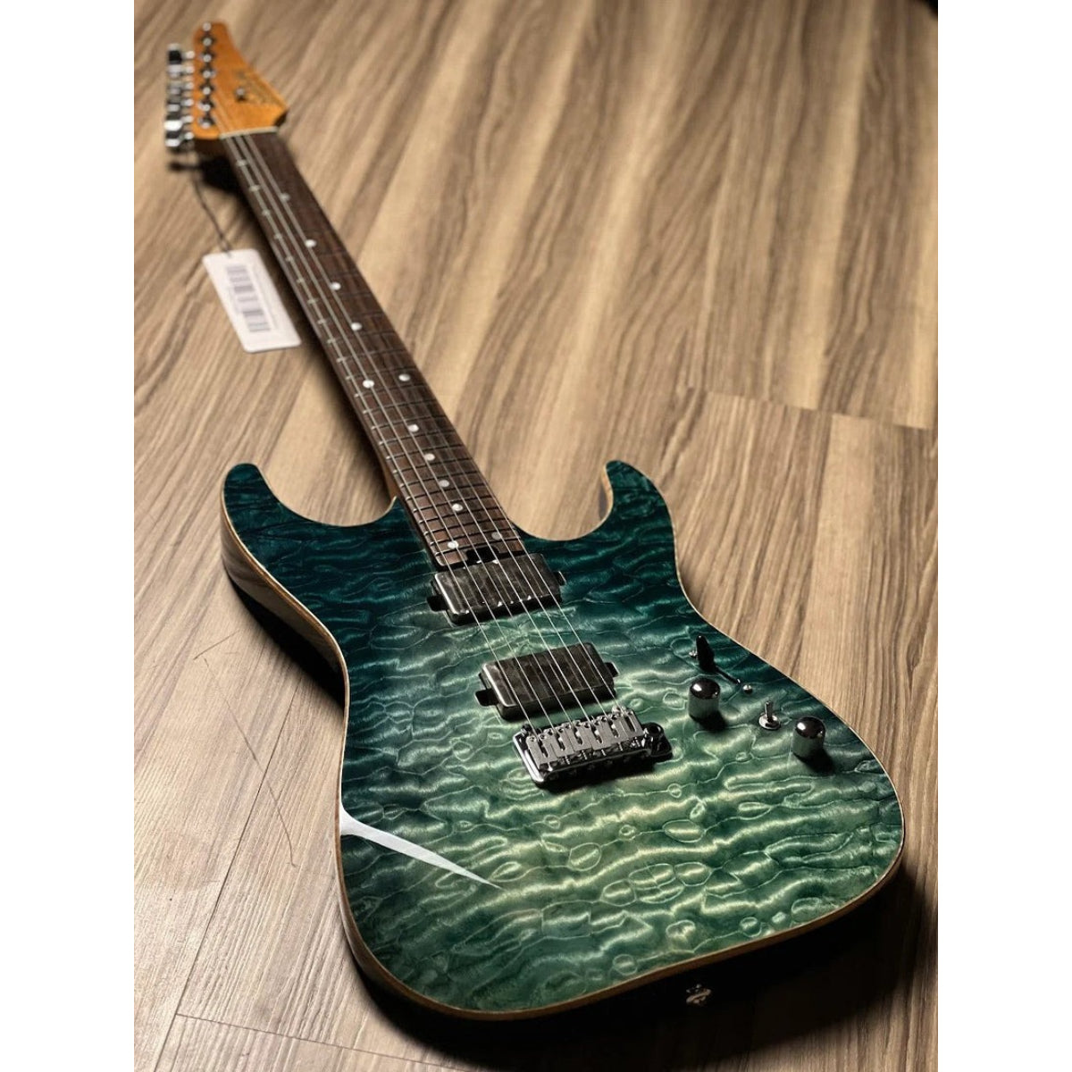 Đàn Guitar Điện Soloking MS1 Custom 24 HH Quilt, Rosewood FB, Turquoise Wakesurf JESCAR