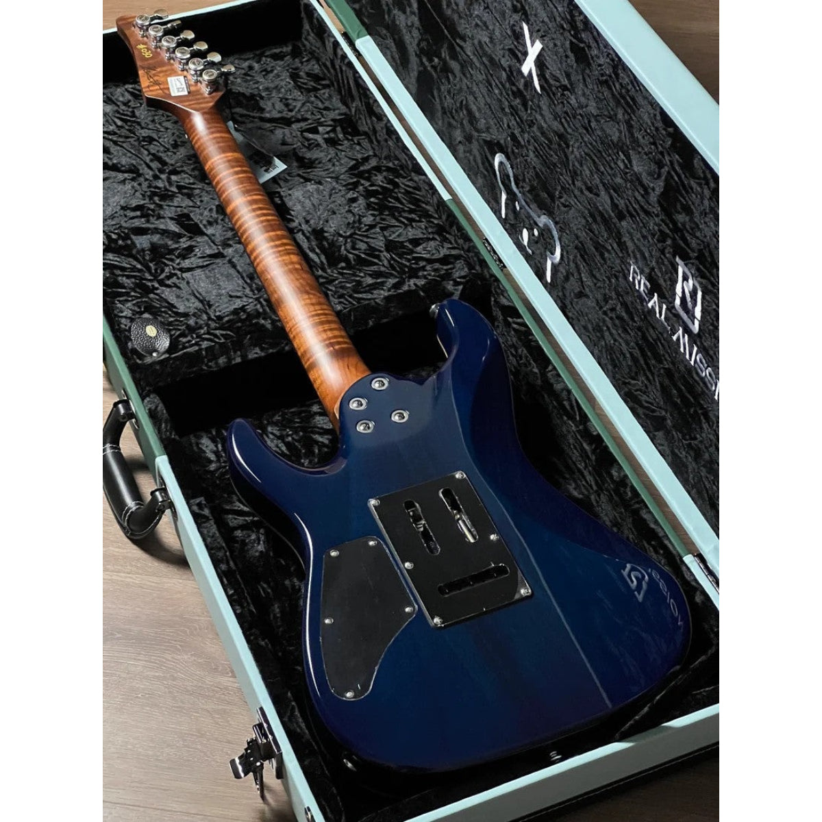 Đàn Guitar Điện Soloking MS1 Custom 24 HH Thinline Elite, Turquoise Wakesurf Limited Edition, Hardshell Case