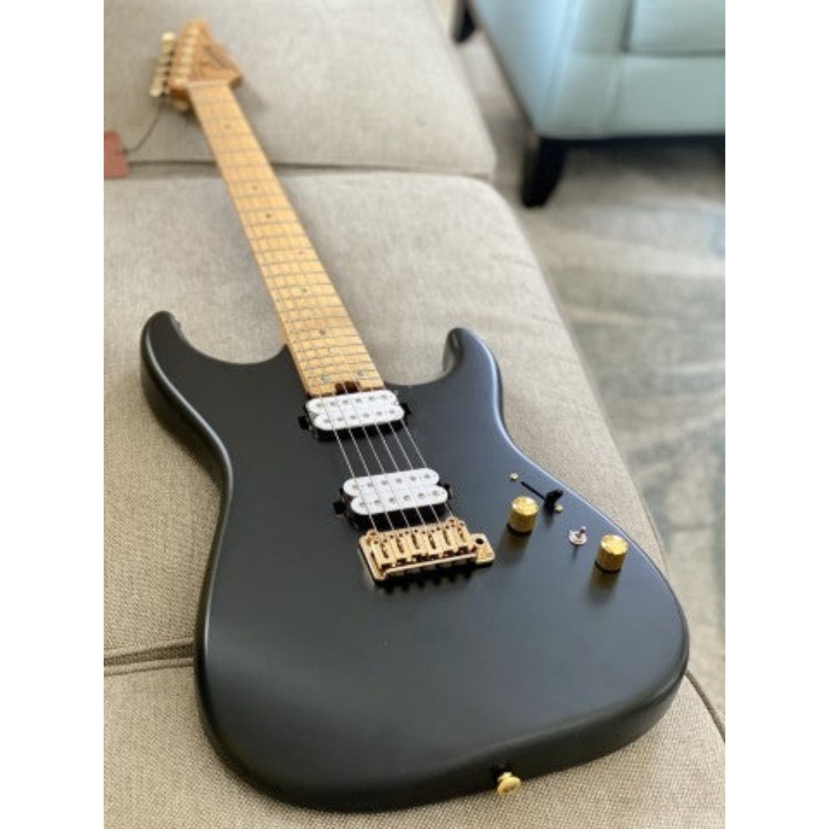 Đàn Guitar Điện Soloking MS1 Custom 24 HH, Roasted Maple Neck, Alder Body, Satin Black Beauty Matte