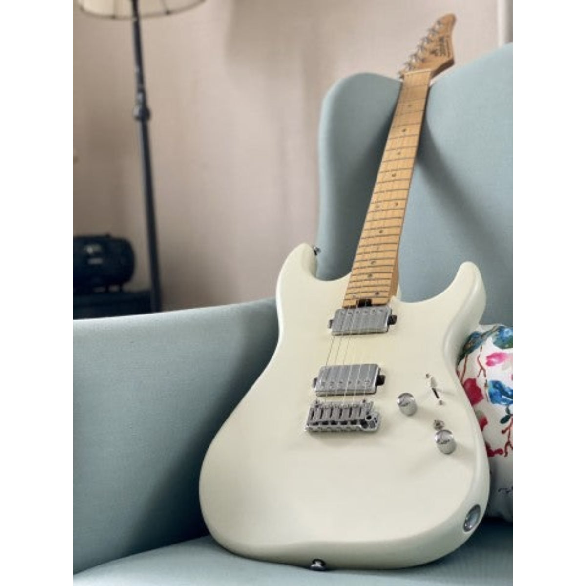 Đàn Guitar Điện Soloking MS1 Custom 24 HH, Roasted Maple Neck, Alder Body, Satin White Matte
