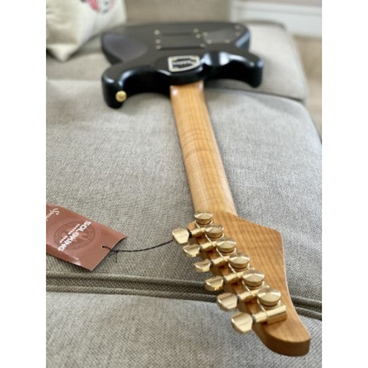 Đàn Guitar Điện Soloking MS1 Custom 24 HH, Roasted Maple Neck, Gold Pickups, Satin Black Beauty Matte