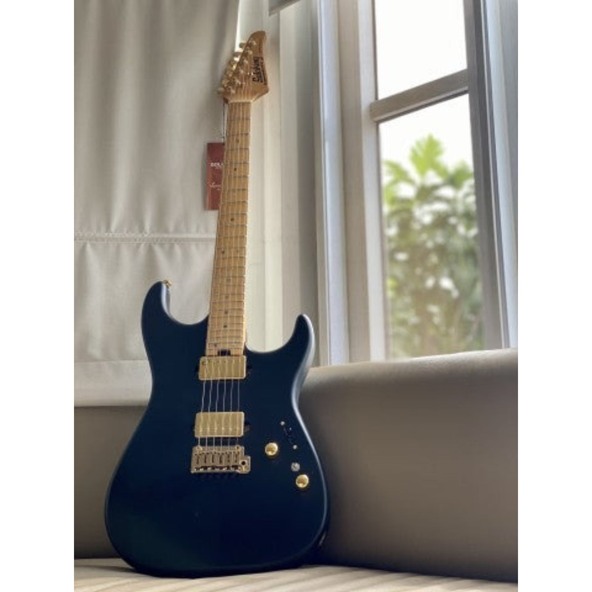 Đàn Guitar Điện Soloking MS1 Custom 24 HH, Roasted Maple Neck, Gold Pickups, Satin Black Beauty Matte