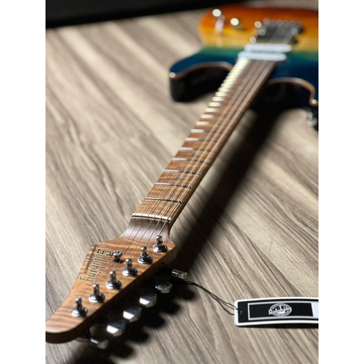 Đàn Guitar Điện Soloking MS1 Custom 24 HSS FMN, Roasted Flame Maple Neck, Beach Sunset Surf Fade JESCAR