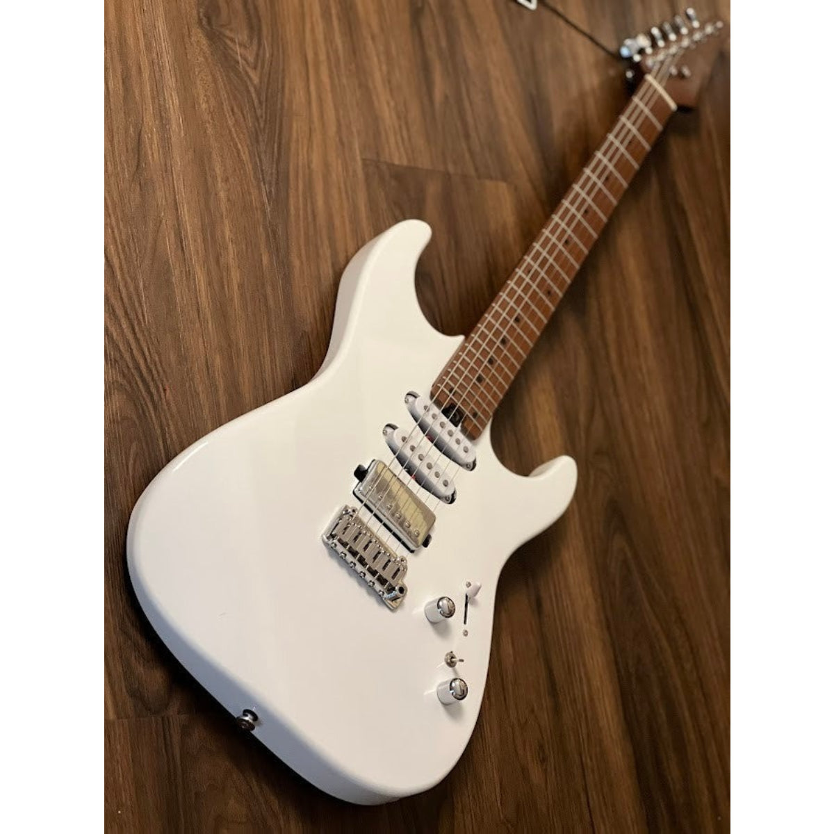 Đàn Guitar Điện Soloking MS1 Custom 24 HSS Flat Top, Roasted Maple FB, White Gloss Nafiri Special Run