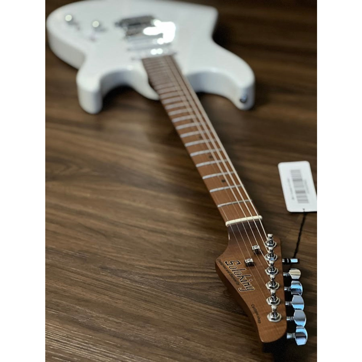 Đàn Guitar Điện Soloking MS1 Custom 24 HSS Flat Top, Roasted Maple FB, White Gloss Nafiri Special Run