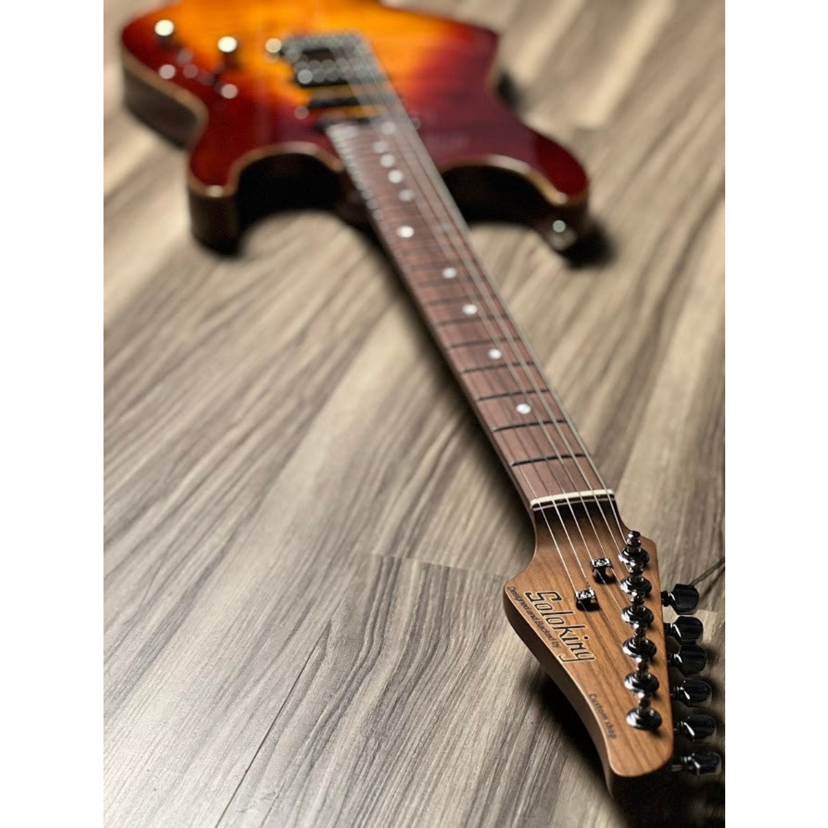 Đàn Guitar Điện Soloking MS1 Custom 24 HSS Flat Top, Rosewood FB Jescar, Fire Wakesurf