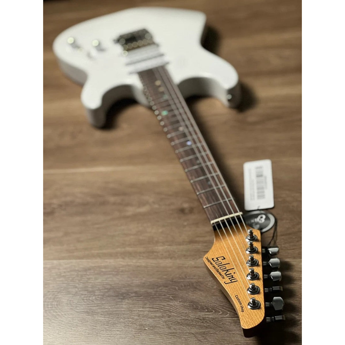 Đàn Guitar Điện Soloking MS1 Custom 24 HSS Flat Top, Rosewood FB, White Gloss Nafiri Special Run