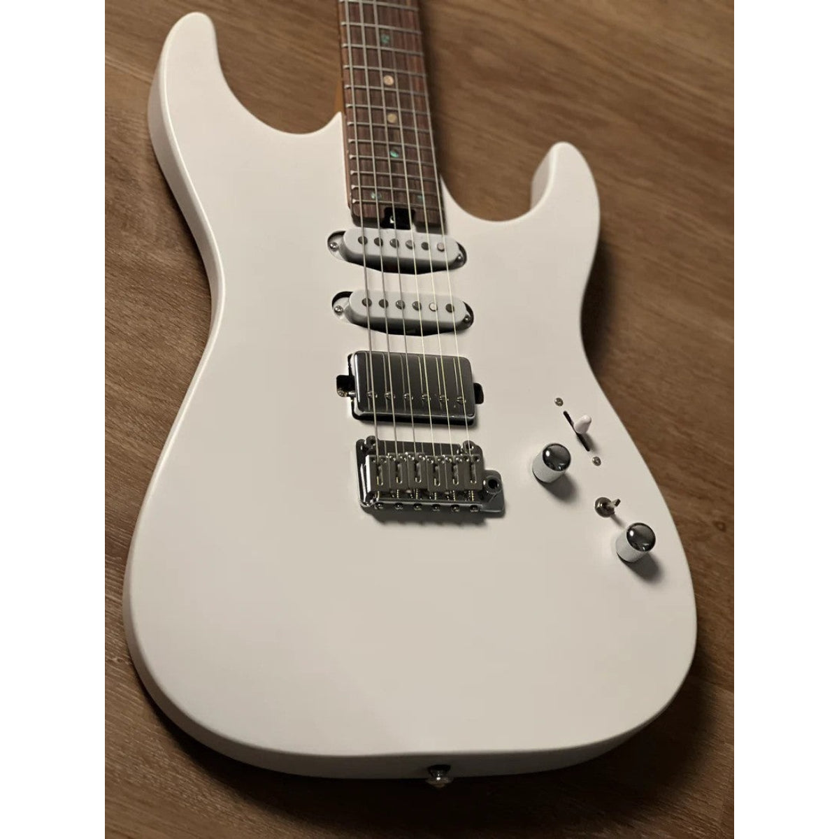 Đàn Guitar Điện Soloking MS1 Custom 24 HSS Flat Top, Rosewood FB, White Gloss Nafiri Special Run