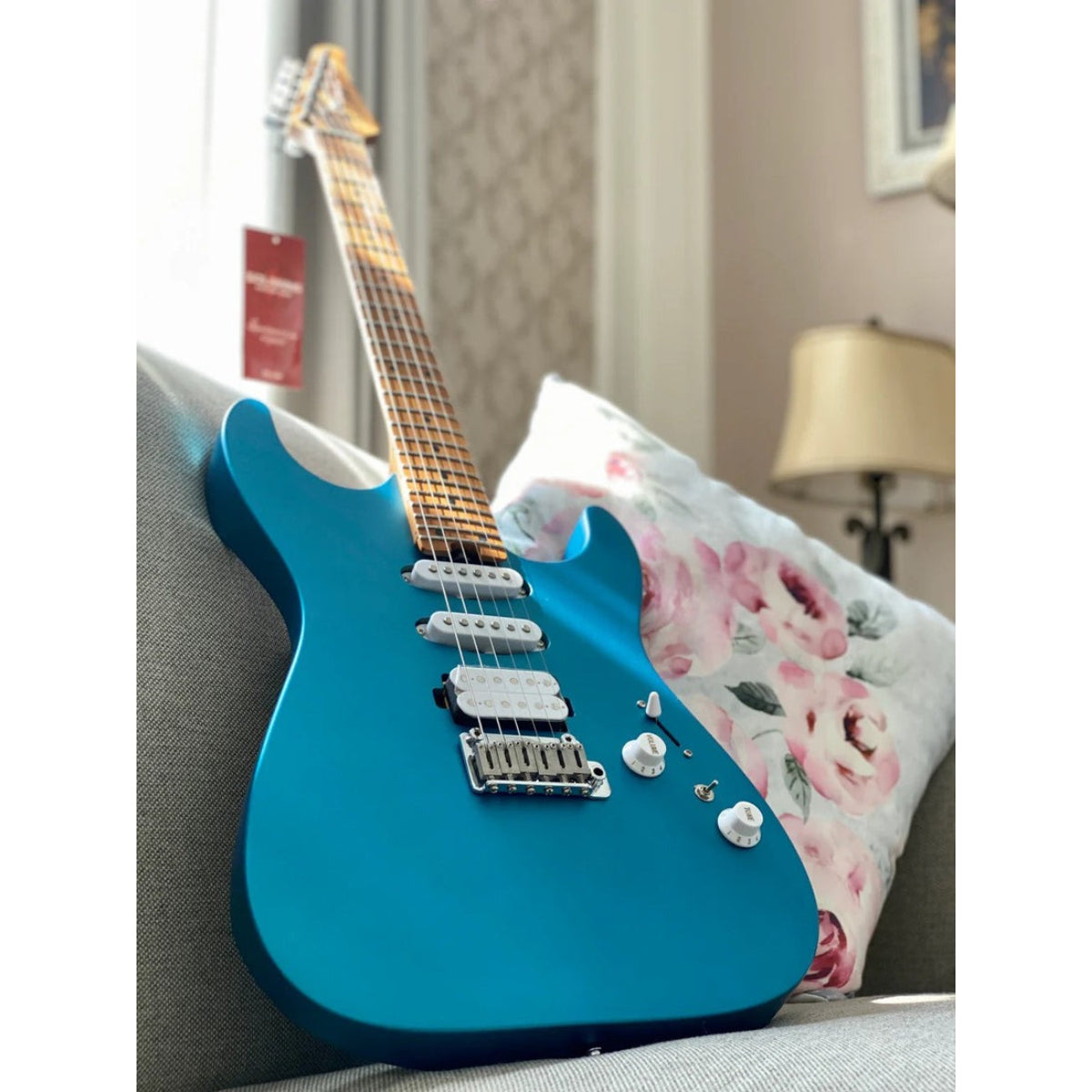 Đàn Guitar Điện Soloking MS1 Custom 24 HSS Flat Top, Satin Blue Matte Nafiri Special Run