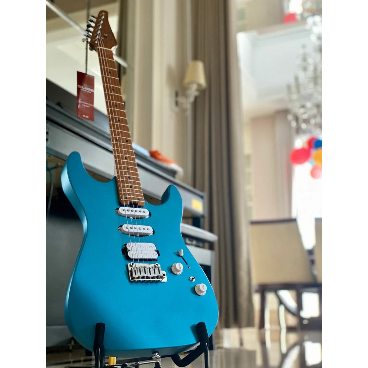 Đàn Guitar Điện Soloking MS1 Custom 24 HSS Flat Top, Satin Blue Matte Nafiri Special Run