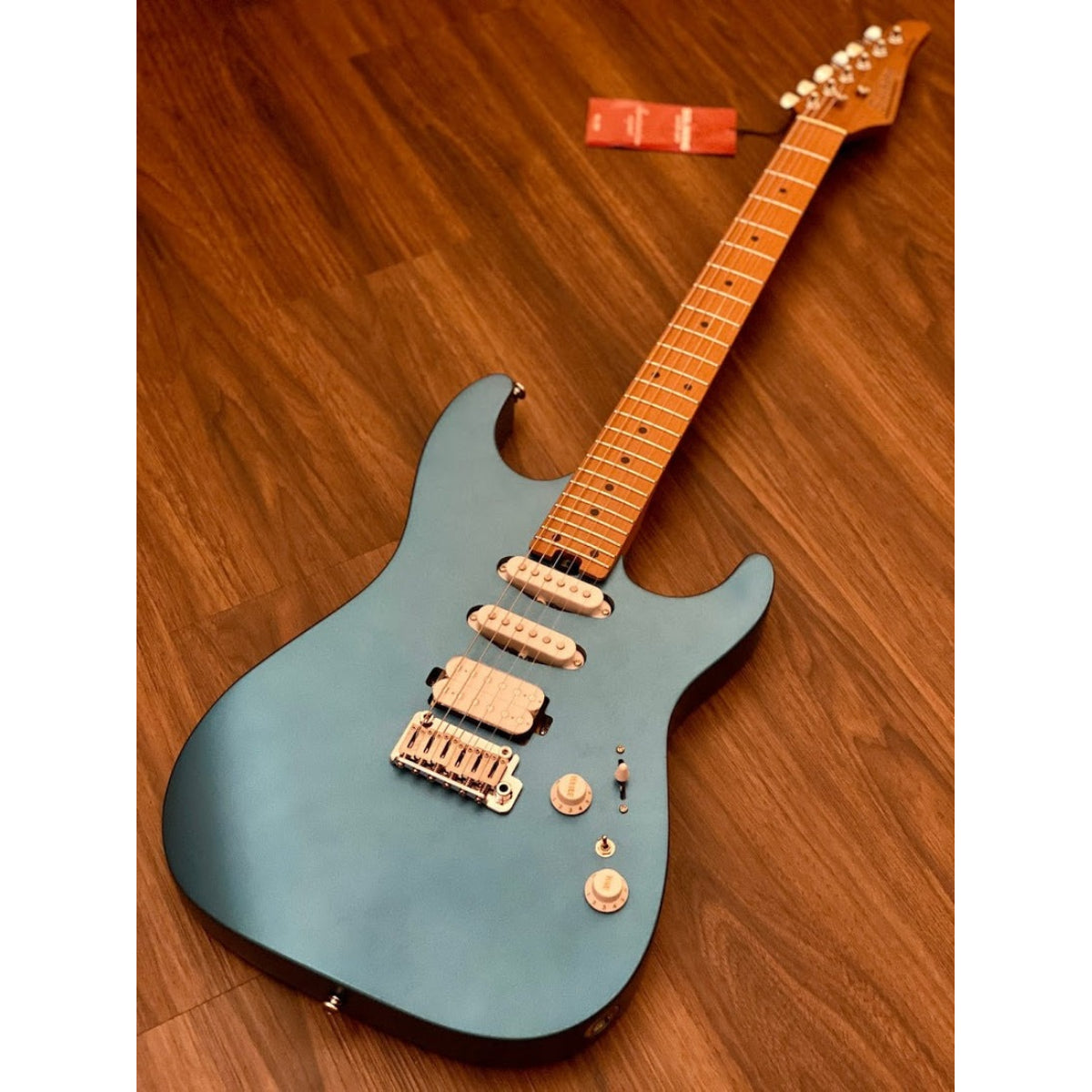 Đàn Guitar Điện Soloking MS1 Custom 24 HSS Flat Top, Satin Electric Blue Nafiri Special Run