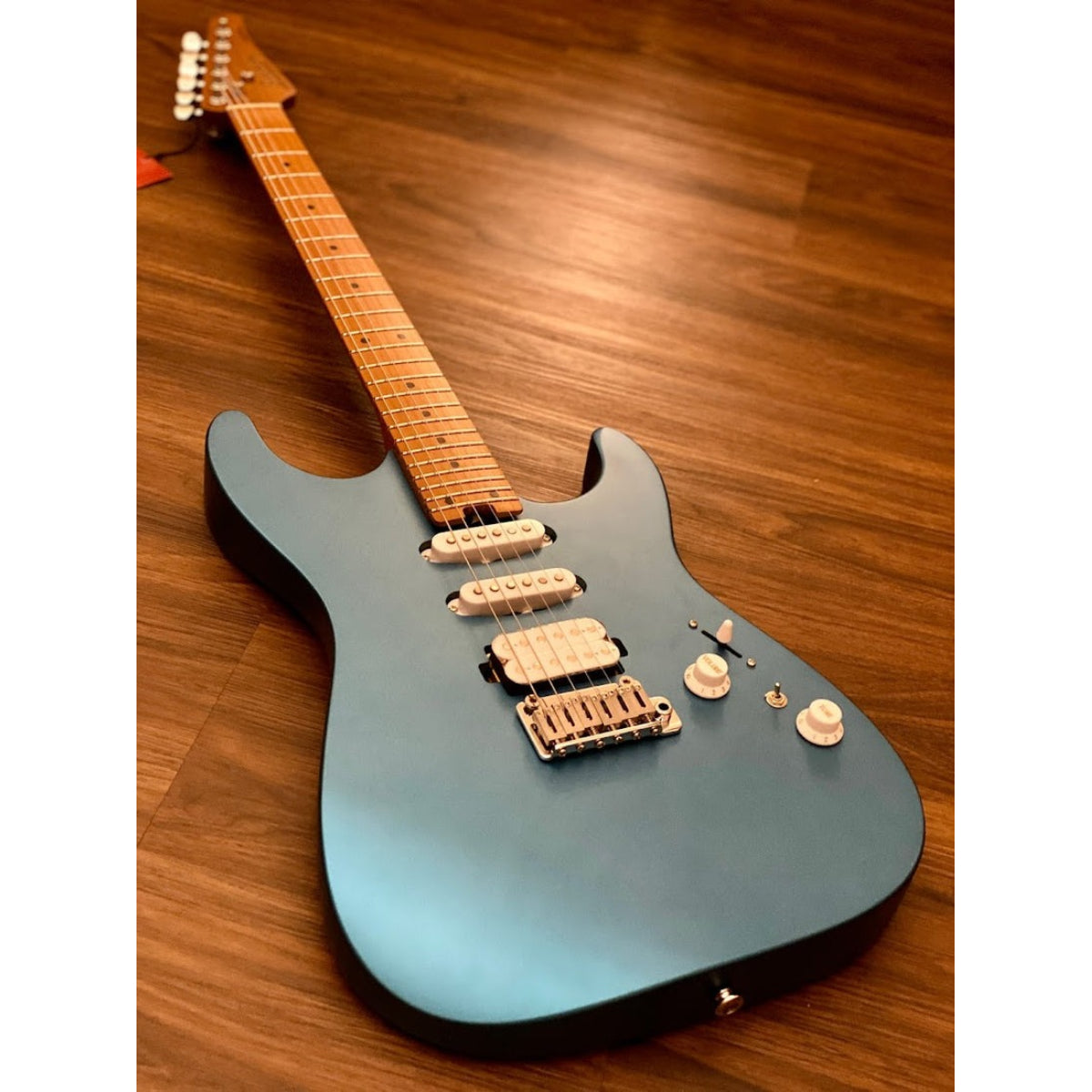 Đàn Guitar Điện Soloking MS1 Custom 24 HSS Flat Top, Satin Electric Blue Nafiri Special Run