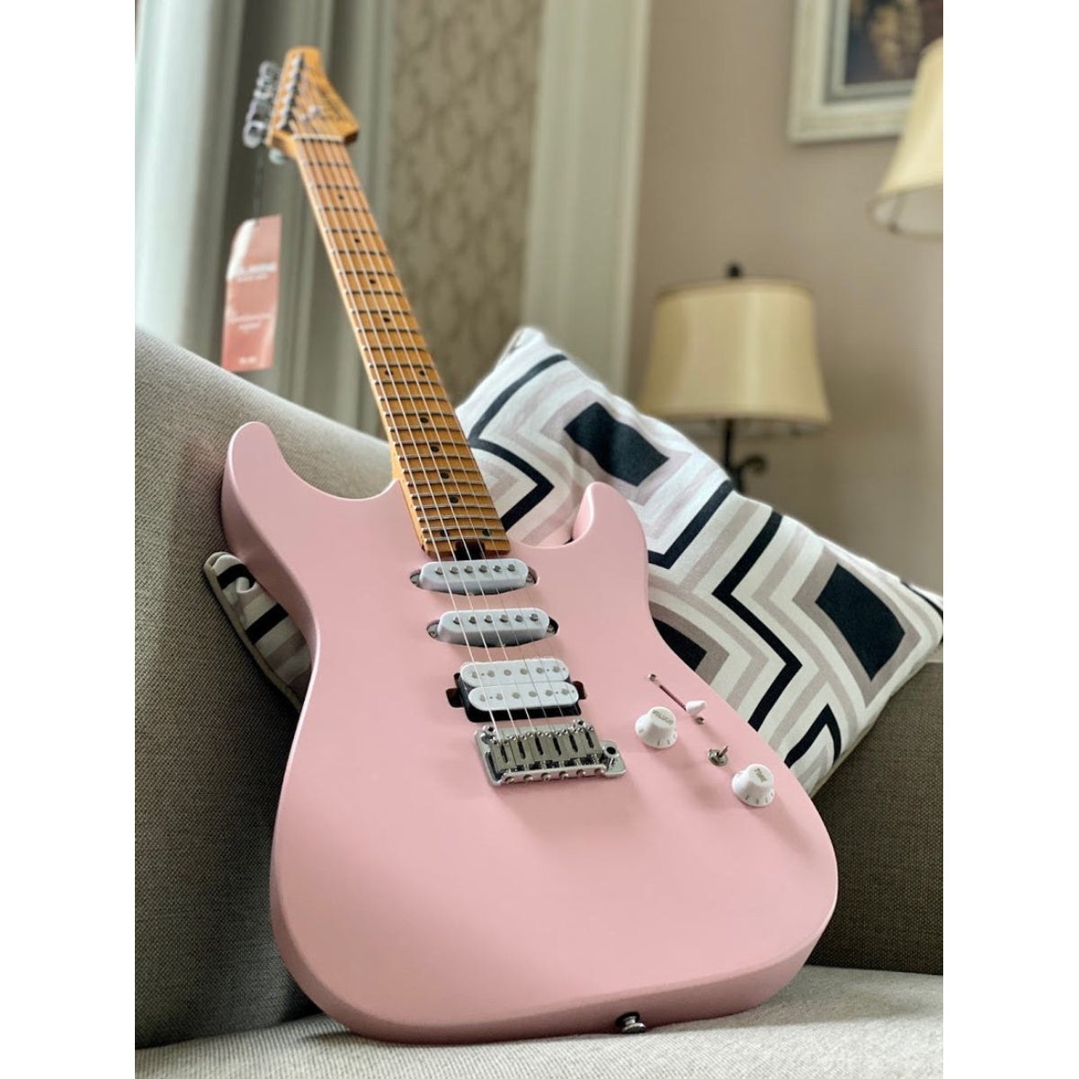 Đàn Guitar Điện Soloking MS1 Custom 24 HSS Flat Top, Satin Shell Pink Nafiri Special Run