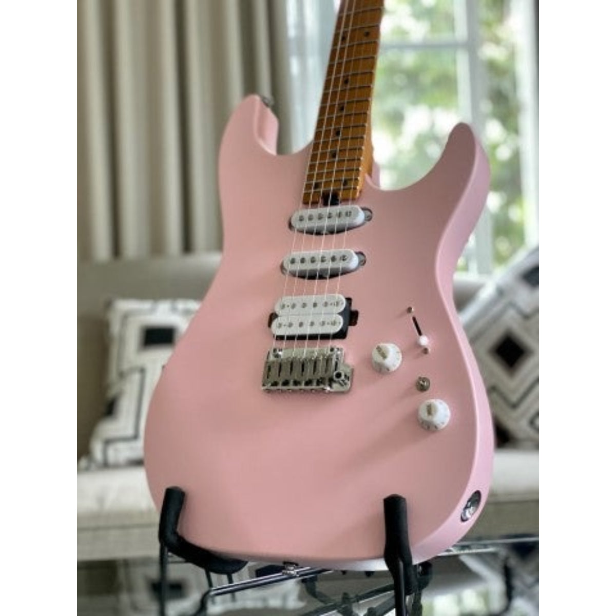 Đàn Guitar Điện Soloking MS1 Custom 24 HSS Flat Top, Satin Shell Pink Nafiri Special Run