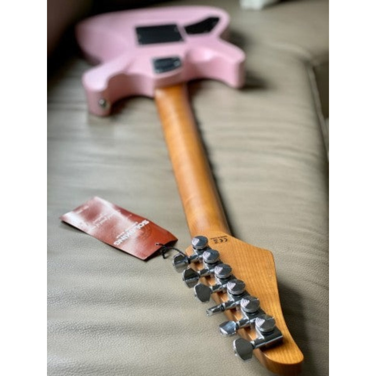 Đàn Guitar Điện Soloking MS1 Custom 24 HSS Flat Top, Satin Shell Pink Nafiri Special Run