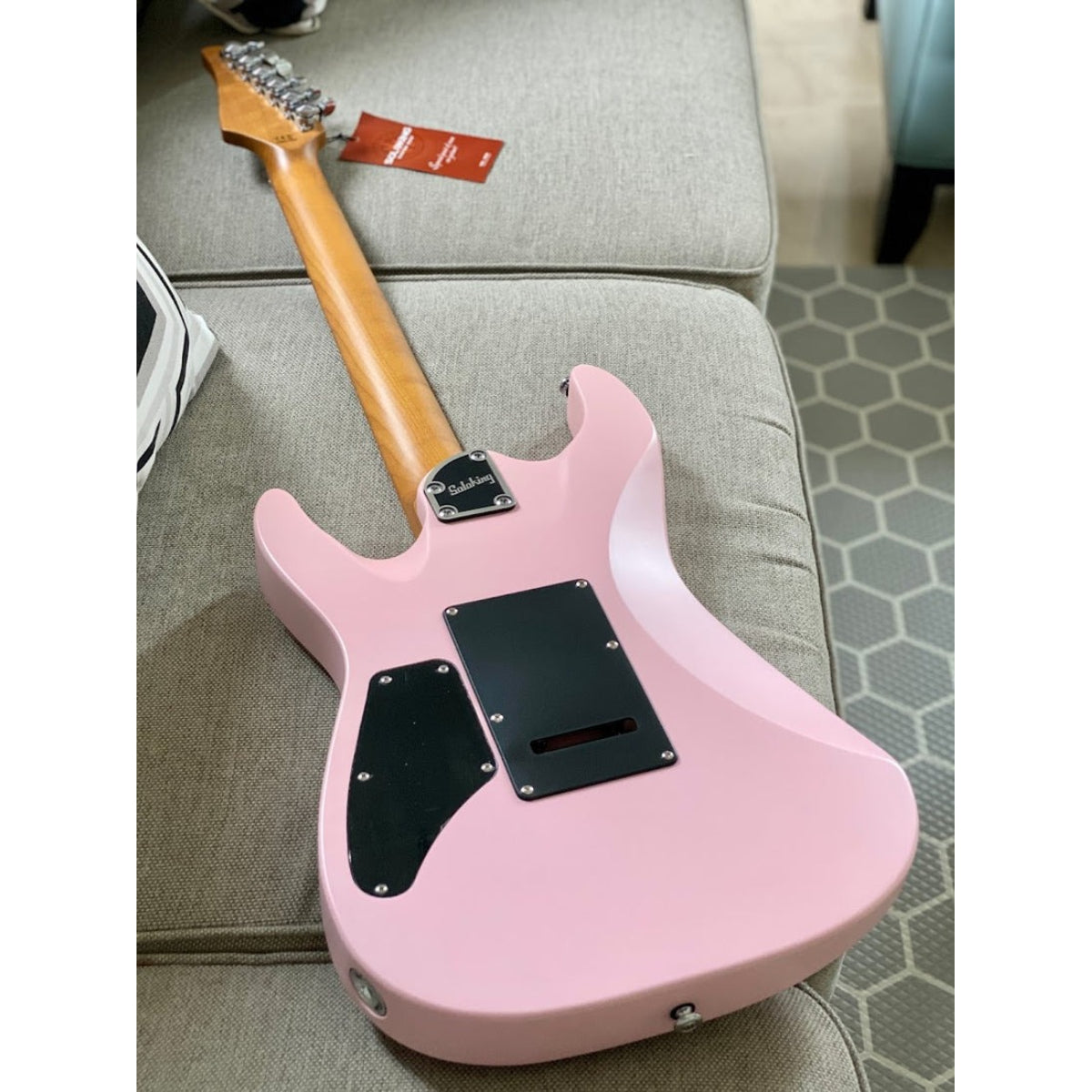 Đàn Guitar Điện Soloking MS1 Custom 24 HSS Flat Top, Satin Shell Pink Nafiri Special Run