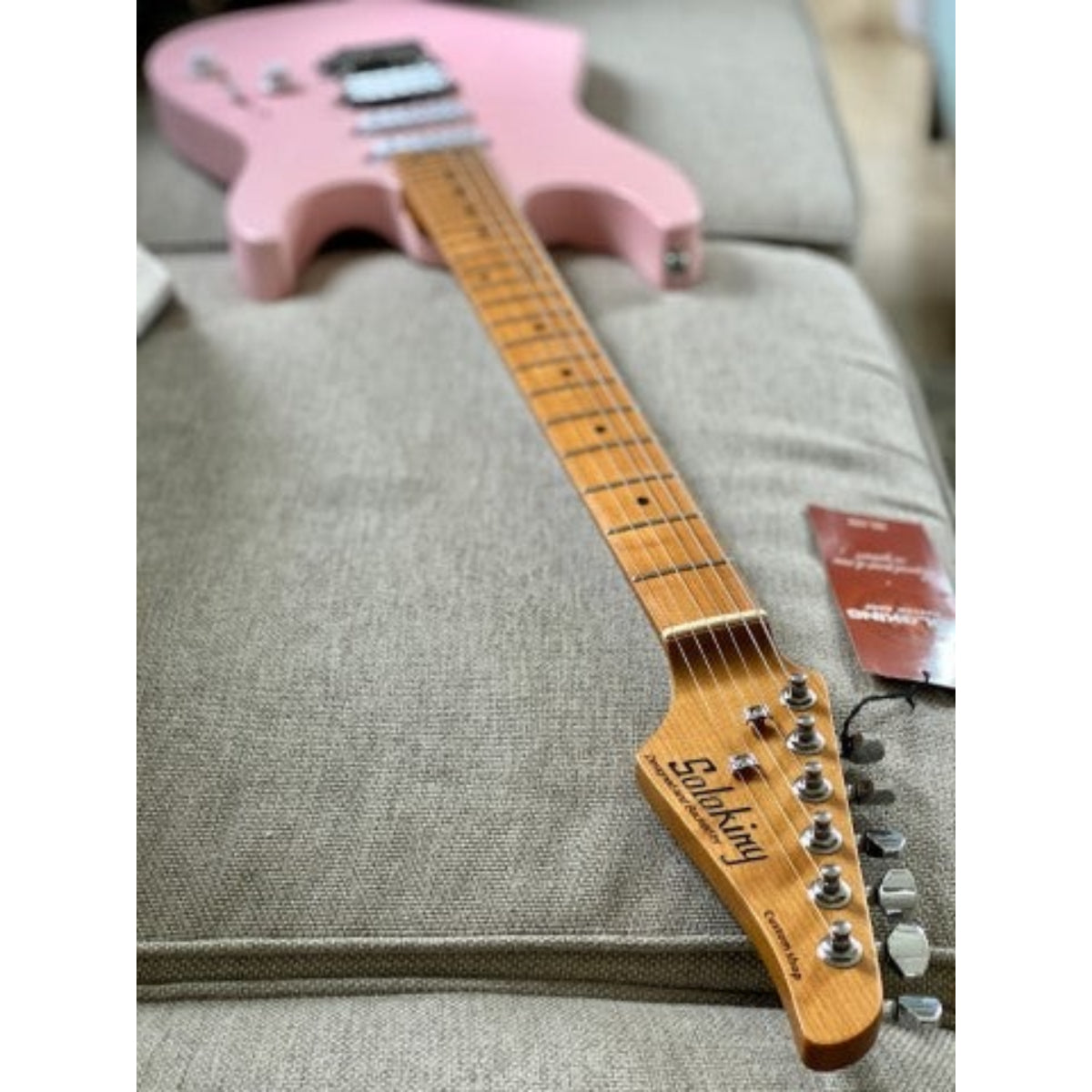 Đàn Guitar Điện Soloking MS1 Custom 24 HSS Flat Top, Satin Shell Pink Nafiri Special Run