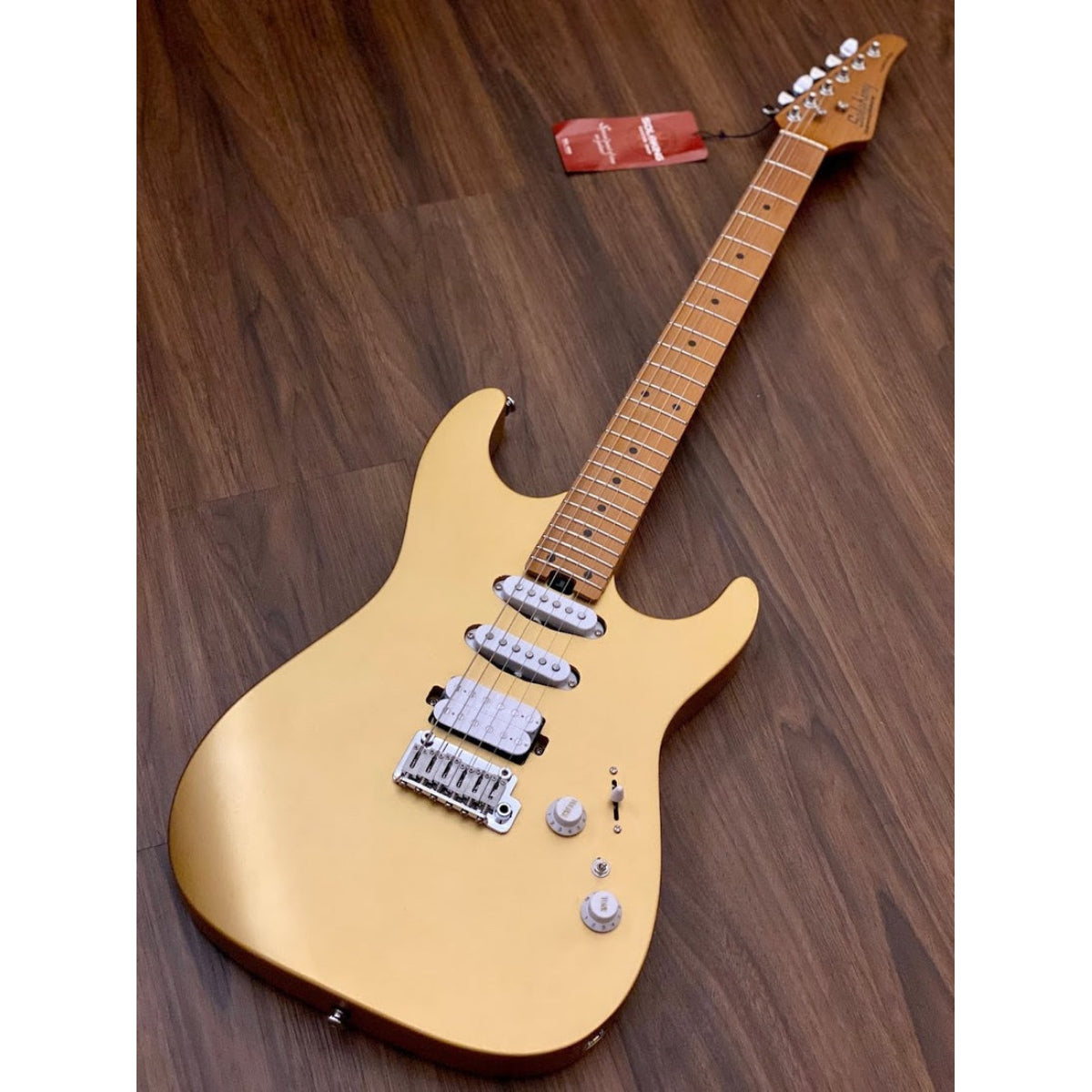 Đàn Guitar Điện Soloking MS1 Custom 24 HSS Flat Top, Satin Shoreline Gold Nafiri Special Run