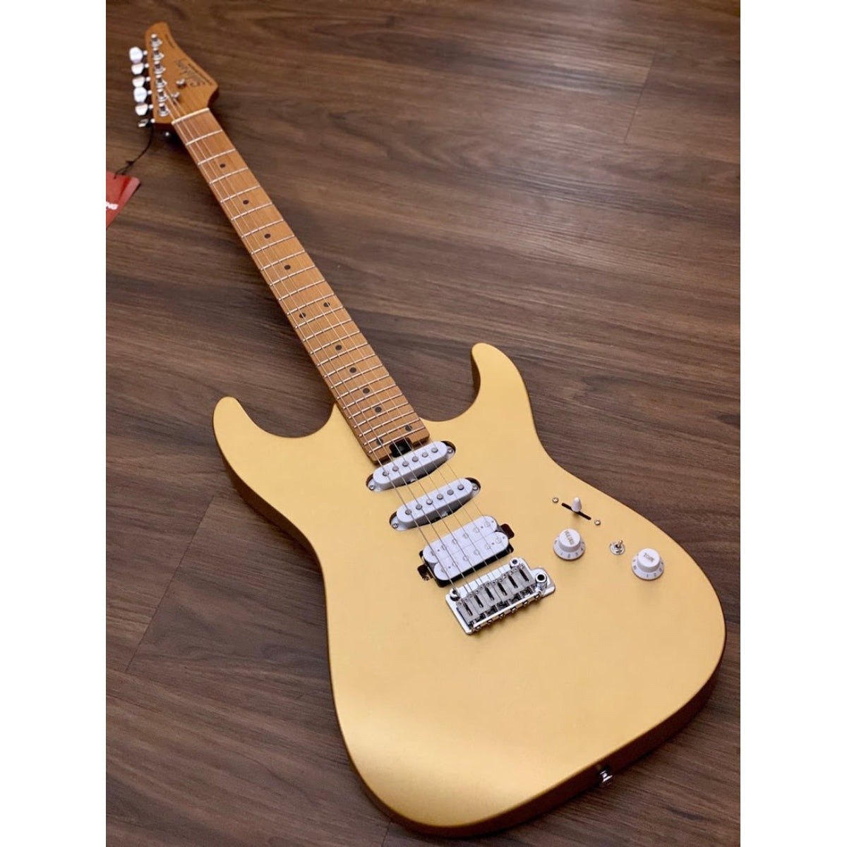 Đàn Guitar Điện Soloking MS1 Custom 24 HSS Flat Top, Satin Shoreline Gold Nafiri Special Run