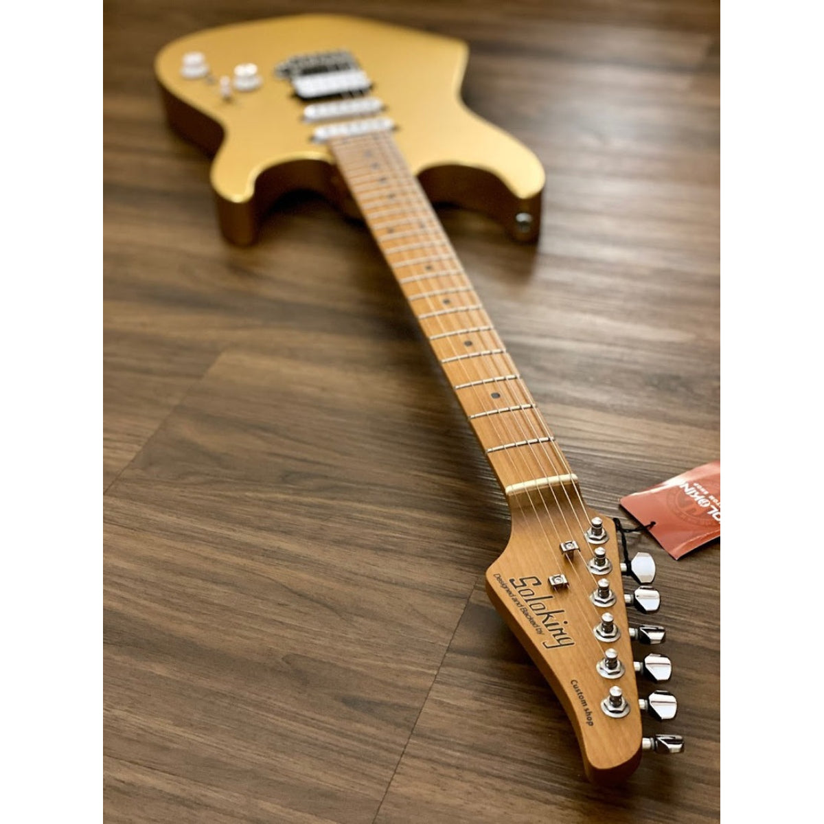 Đàn Guitar Điện Soloking MS1 Custom 24 HSS Flat Top, Satin Shoreline Gold Nafiri Special Run