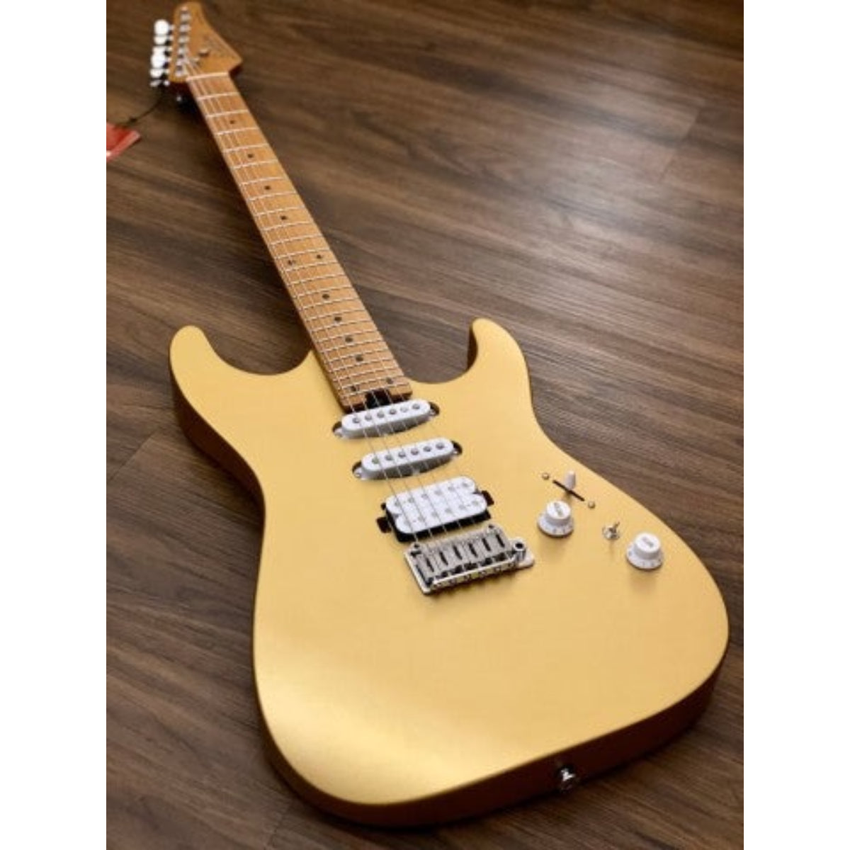 Đàn Guitar Điện Soloking MS1 Custom 24 HSS Flat Top, Satin Shoreline Gold Nafiri Special Run