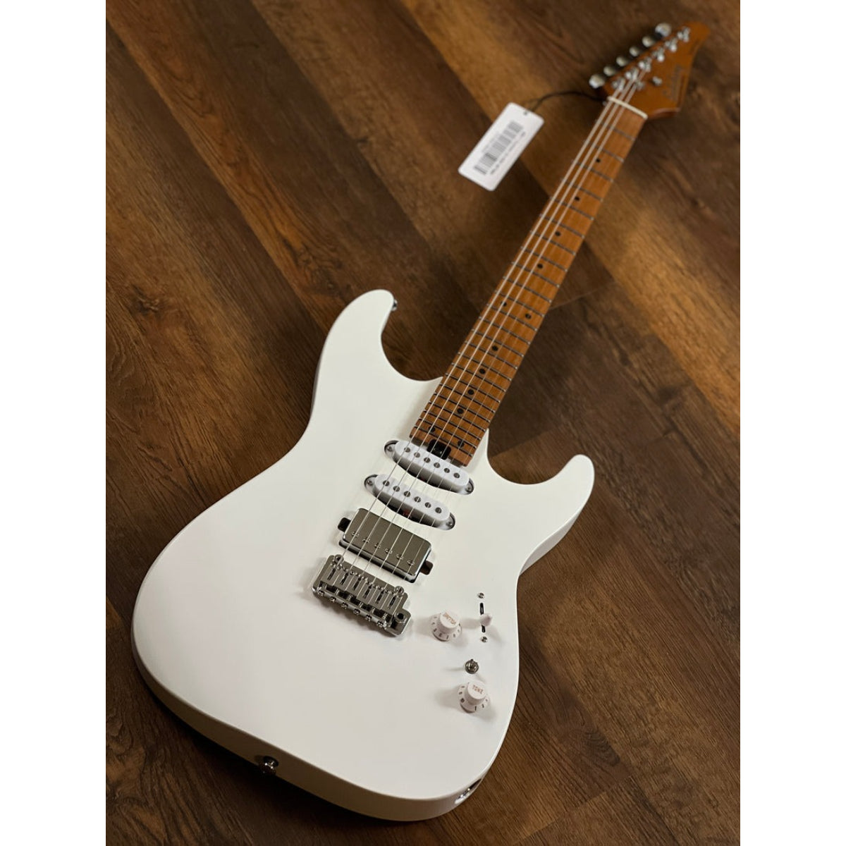 Đàn Guitar Điện Soloking MS1 Custom 24 HSS Flat Top, Satin White Matte Nafiri Special Run