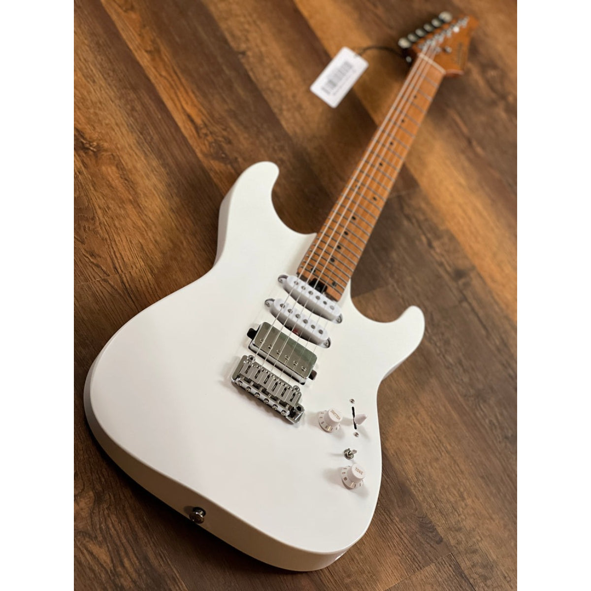 Đàn Guitar Điện Soloking MS1 Custom 24 HSS Flat Top, Satin White Matte Nafiri Special Run