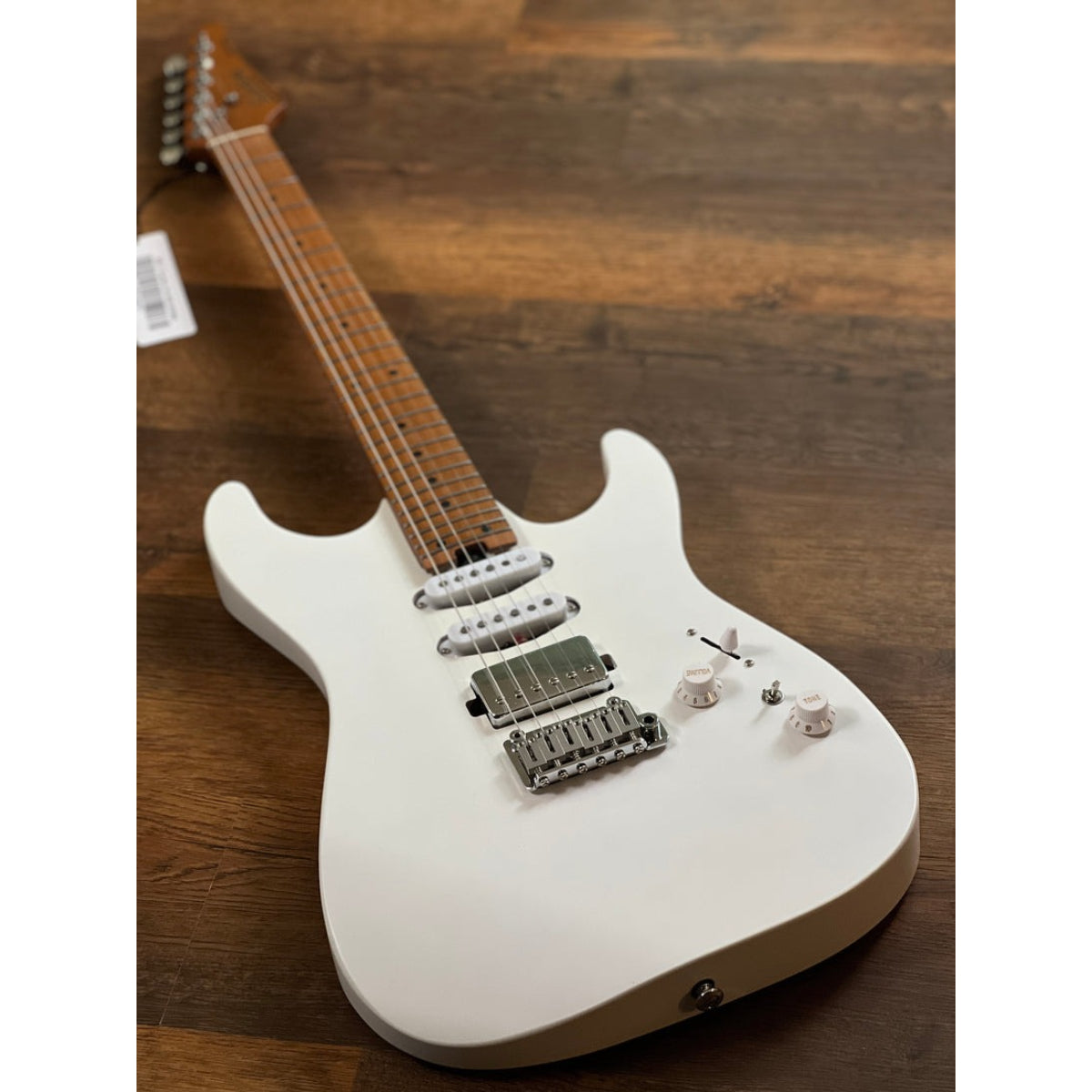 Đàn Guitar Điện Soloking MS1 Custom 24 HSS Flat Top, Satin White Matte Nafiri Special Run