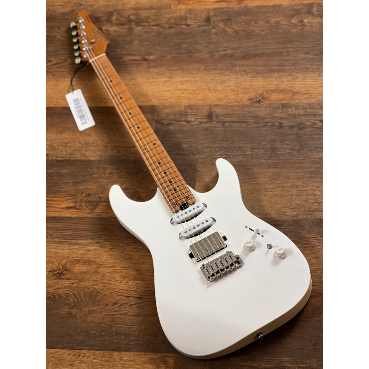 Đàn Guitar Điện Soloking MS1 Custom 24 HSS Flat Top, Satin White Matte Nafiri Special Run
