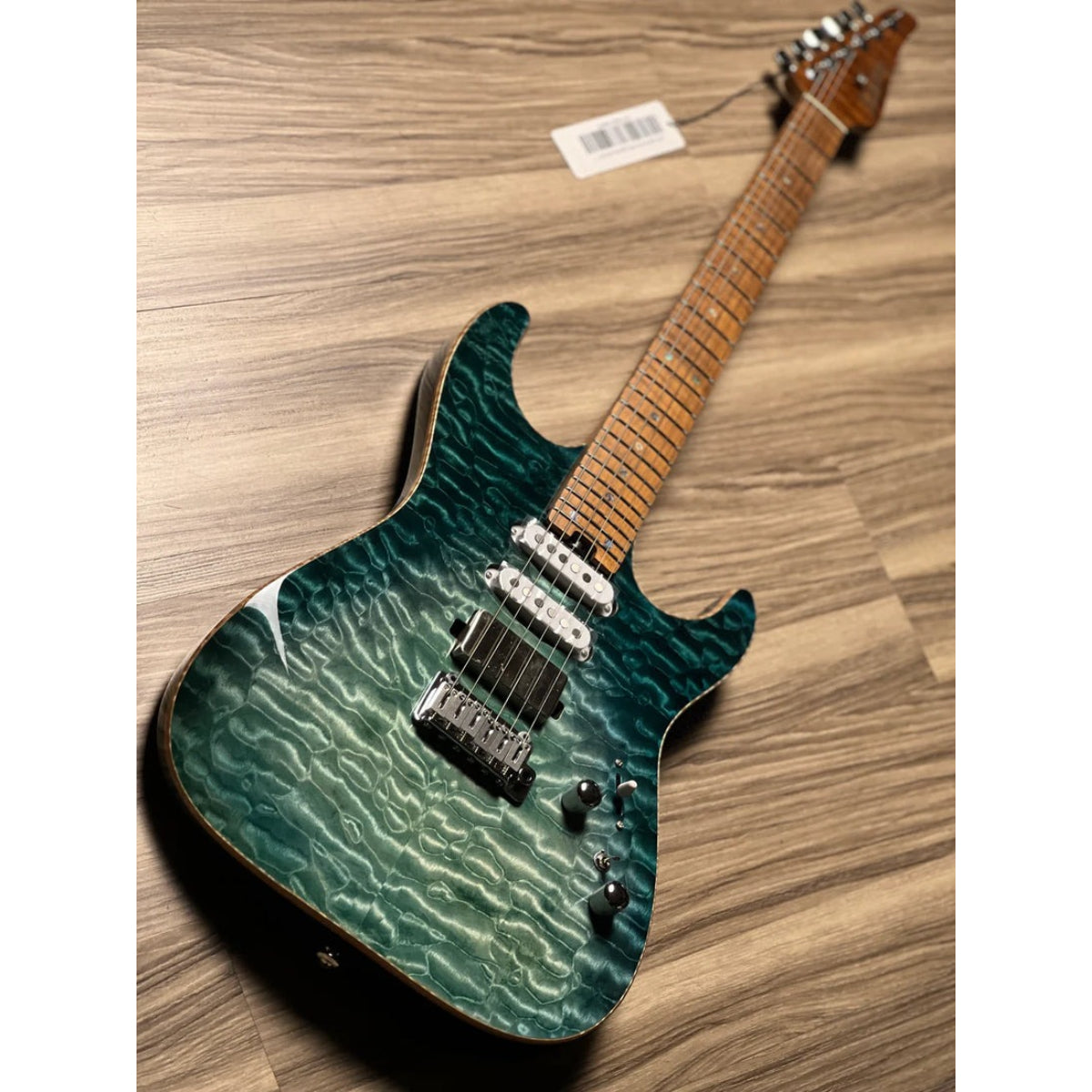 Đàn Guitar Điện Soloking MS1 Custom 24 HSS Quilt FMN, Turquoise Wakesurf JESCAR