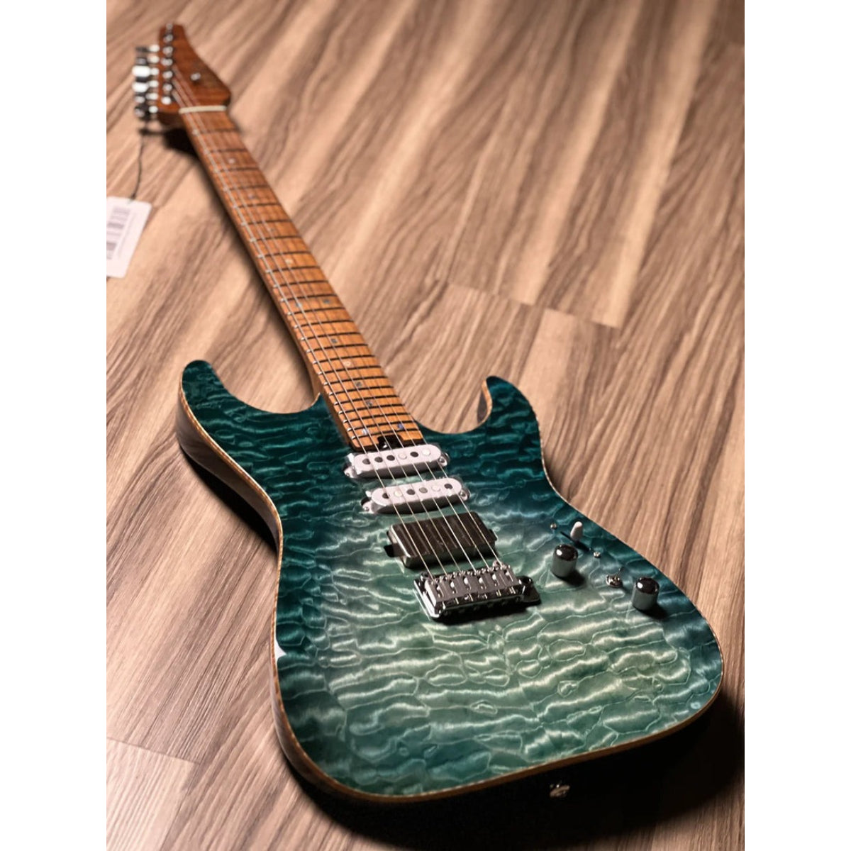 Đàn Guitar Điện Soloking MS1 Custom 24 HSS Quilt FMN, Turquoise Wakesurf JESCAR