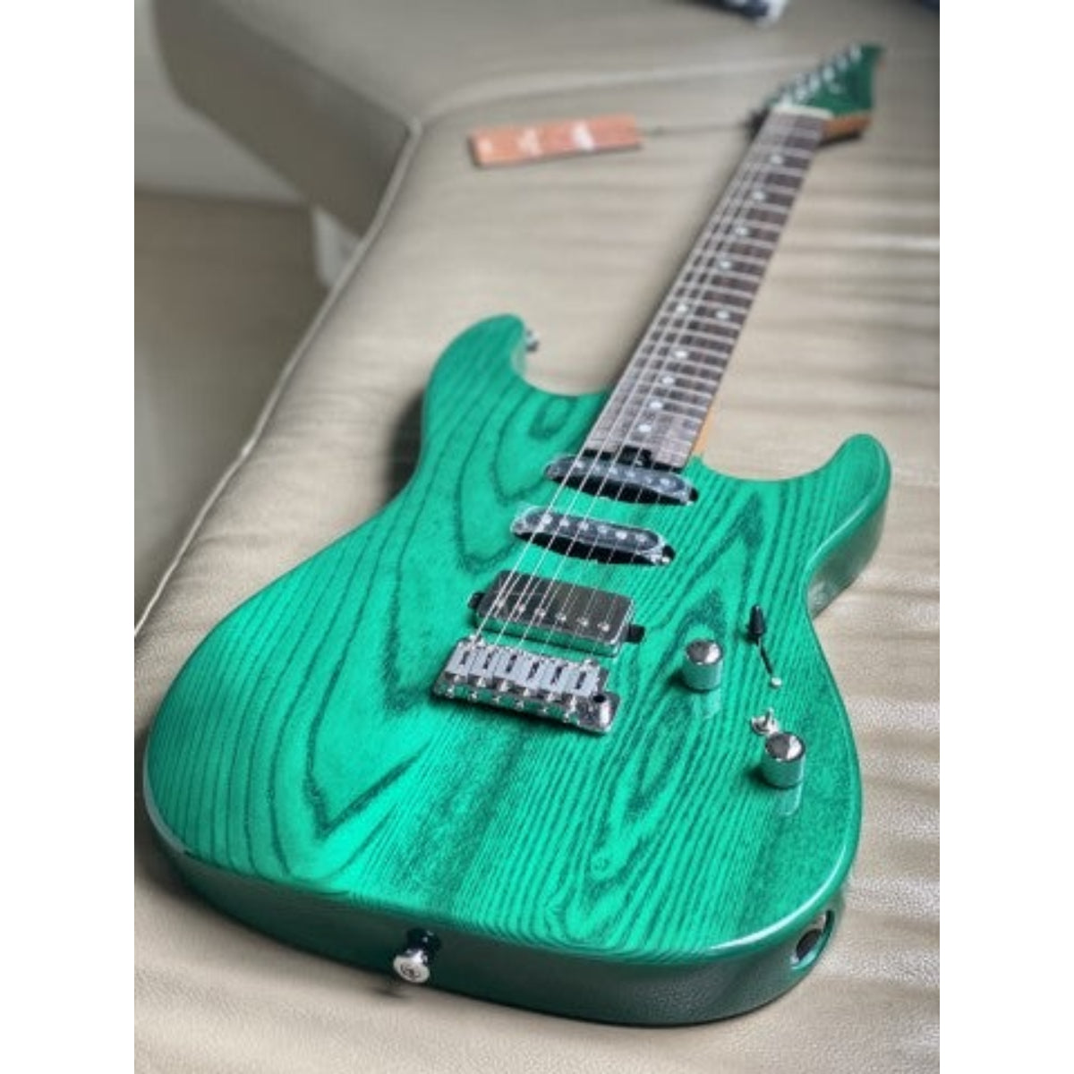 Đàn Guitar Điện Soloking MS1 Custom, Roasted Maple Neck, Ash Body, Transparent Green